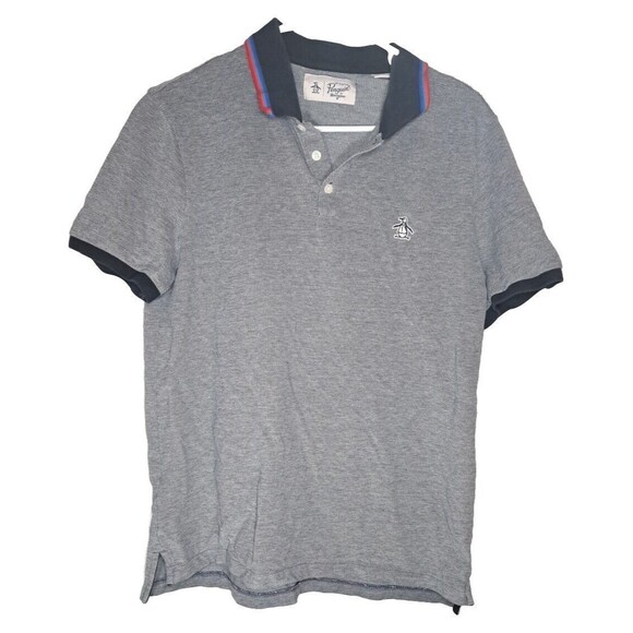 Original Penguin By Munsingwear Organic Cotton Gray Polo Shirt Men's Size L - Picture 1 of 7